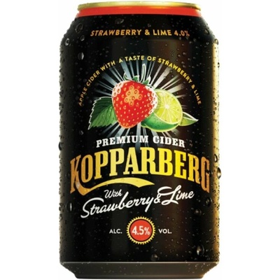 Kopparberg Strawberry&Lime Cider 4,5% 0,33 l (plech)