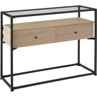 Tectake 404691 konzolový stolek reading 101,5x41,5x80,5cm industrial světlé dřevo, dub sonoma
