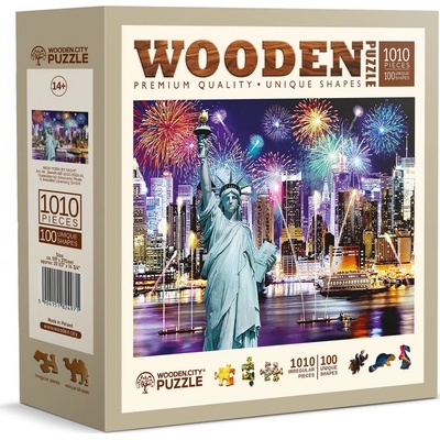 WOODEN CITY Dřevěné Noční New York 2v1 EKO 1010 dílků