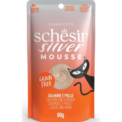 Schesir Cat Senior Lifestage Mousse losos / kura 80 g