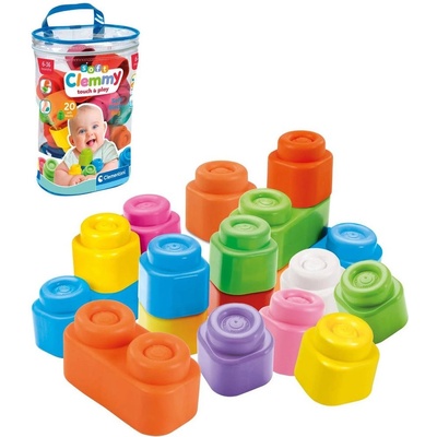 CLEMENTONI Soft Clemmy Sada 20 měkkých kostek v plastové tašce
