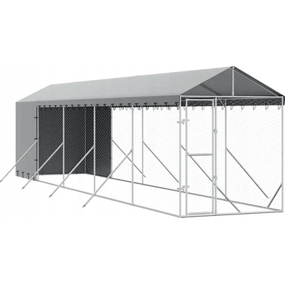 VidaXL Kotec pro psa 3190492 1000 x 200 x 250 cm ocel