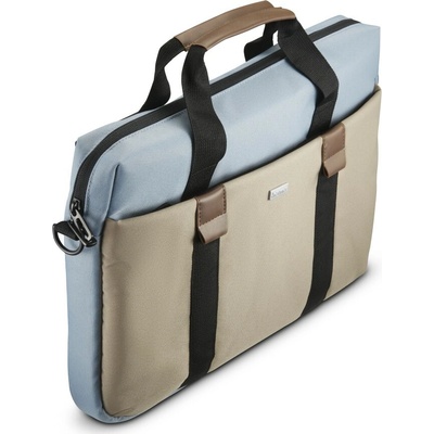 Hama Silvan, brašna na notebook, 34-36 cm (13,3-14,1"), recyklovaný polyester, béžová/světle modrá; 222060