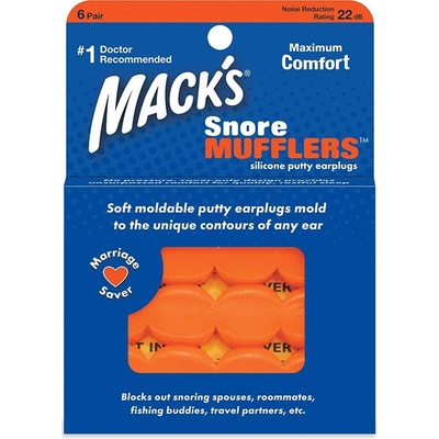 Mack's Snore Mufflers špunty do uší 6 párů