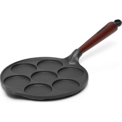 Skeppshult Litinová pánev na 7 lívanců 0032T se dřevěným madlem 23 cm