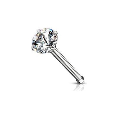 Šperky4U piercing do nosu čirý zirkon N0132C-030