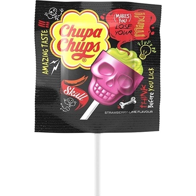 Chupa ChupsLízátko 3D skull strawberry+lime 45 x 15 g