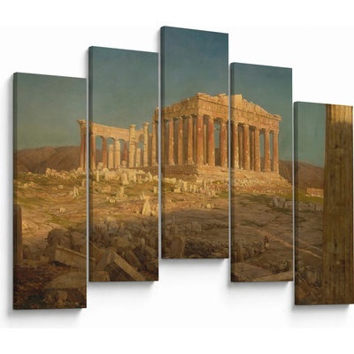 Obraz - Frederic Edwin Church, The Parthenon, reprodukce, pětidílný 125x90 cm