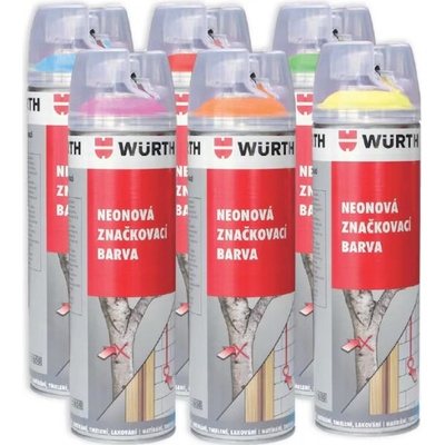 WURTH Stavebný a lesnícky značkovací sprej 500 ml neónová zelená
