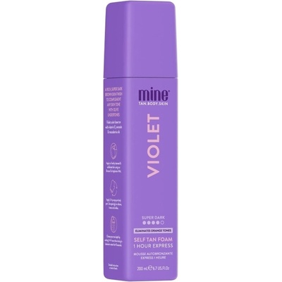 MineTan Violet Samoopalovací pěna na tělo Super Dark 200 ml