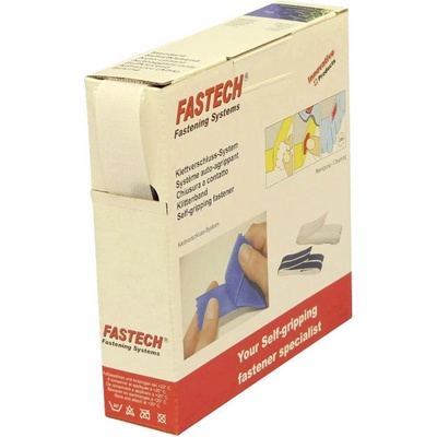 FASTECH® B25-SKL01000010 pásek se suchým zipem, zalepení hotmelt , háčková část, (d x š) 10 m x 25 mm, bílá, 10 m