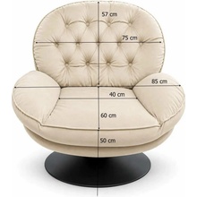 Luxuryform Design Relaxačné Otočné Luna Hnedé