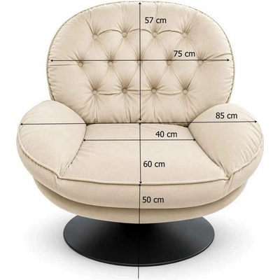 Luxuryform Design Relaxačné Otočné Luna Hnedé
