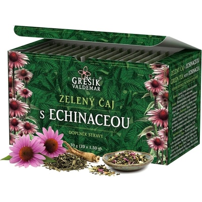 Grešík Zel. čaj s echinaceou 20 x 1,5 g