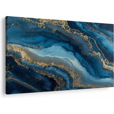 Obraz - Modrá mramorová abstrakcia, jednodielne 150x100 cm