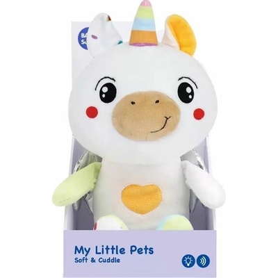 Manyuk Toys Plyšová uspávacia jednorožec so zvukom a svetelnými efektmi - 30 cm