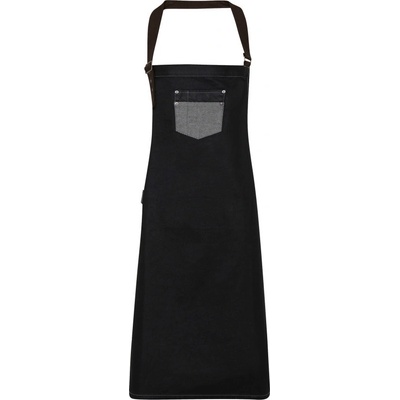 Premier Zástěra Division PR 136 s laclem denim COT390136m0999-black denim Černá denim