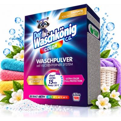 WaschKönig Color prací prášek Short Cycles 5 kg 100 PD