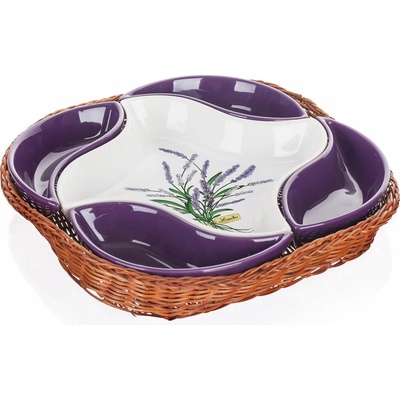Banquet miska v košíku LAVENDER 5 dílů 28 cm