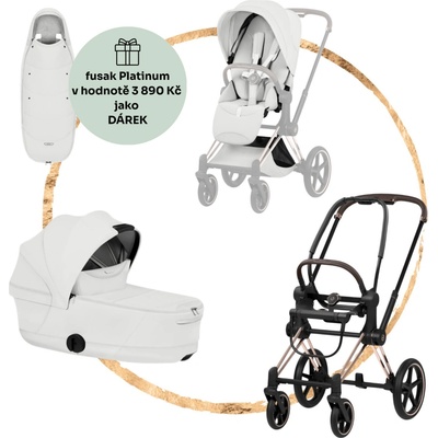Cybex Kombinovaný Priam 2026 Style Rosegold Off White + fusak Platinum