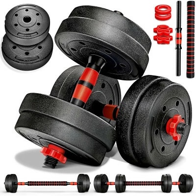 RE:SPORT nastavitelná činka a tyč Sada činek 2 v 1 15 kg