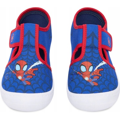 Papuče Spiderman pre chlapca modré