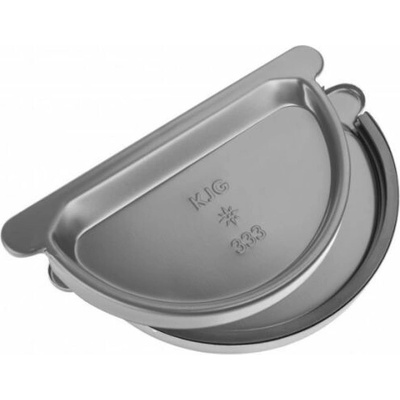 KJG Čelo žľabové polkruhové s gumou 250 mm šírka žľabu 105 mm pozink RAL 7016 antracit