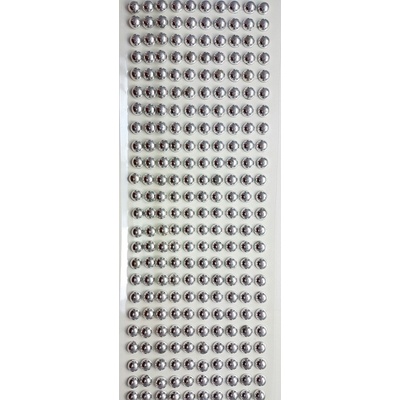 Samolepiace perličky 8 mm strieborné DZ18