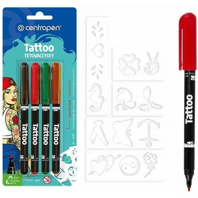 Fix CENTROPEN sada 2880/4 barvy tetovací