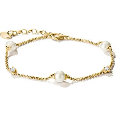 THOMAS SABO náušnice Pearls and white zirconia A2038-M01-14