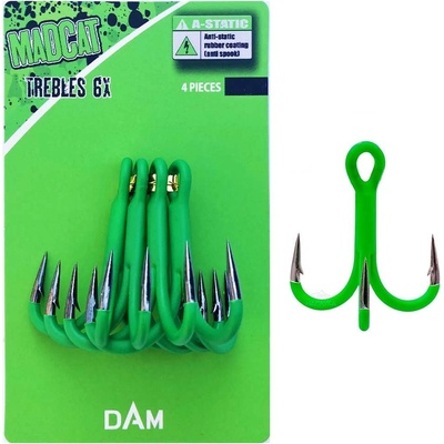 MADCAT sumcový trojháček A-Static Treble Hooks vel.1 4ks