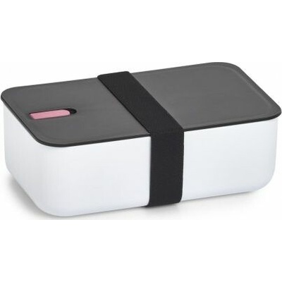 Zeller Obědový box, plast, bílá/černá/růžová, 19 x 12 x 6,5 cm