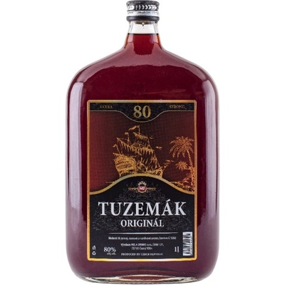 Tuzemák 80% 1 L poctivý originál (holá láhev)
