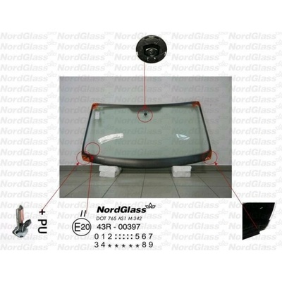 NordGlass Čelní sklo - zelené ASNG 8609AGSVW