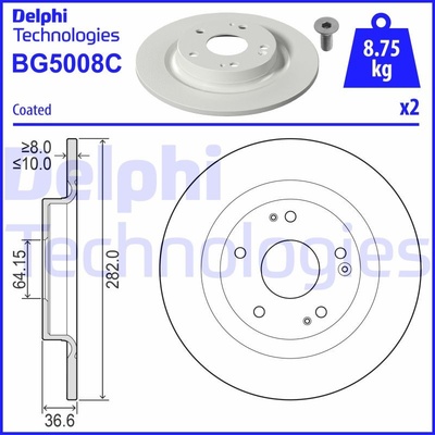 DELPHI Brzdový kotúč BG5008C