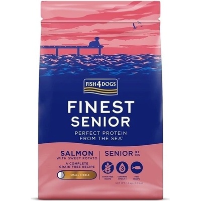 Fish4dogs malé prestaršie psy Finest losos so sladkými zemiakmi 1,5 kg