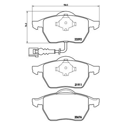 BREMBO Sada brzdových platničiek kotúčovej brzdy P85045