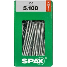 Spax Uni vrut zápust.hlava T-Star+ T20 4CUT část.závit Wirox 5 x 100 mm 100 ks