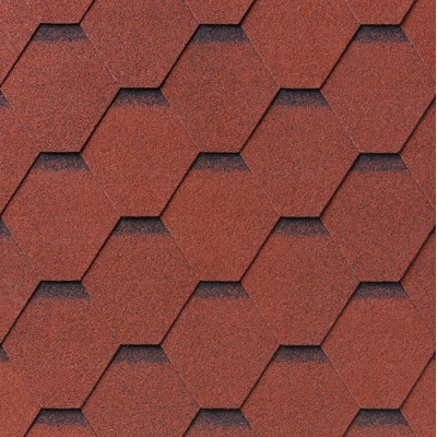 DH Insulation Střešní asfaltový šindel Mida Hexagonal červený 3 m2