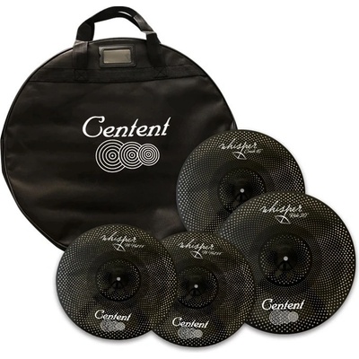 Centent Black Silent Cymbal Set 14", 16", 18", 20", Bag