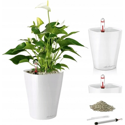 Samozavlažovací stolní květináč Lechuza MINI DELTINI 10 komplet set bílý