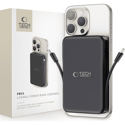 Tech-Protect PB31 LifeMag s MagSafe 10000mAh černá