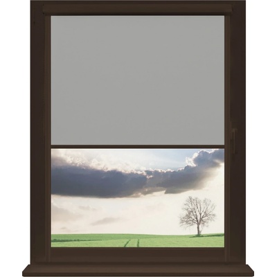 Dekodum Zatemňovací roleta v hnědé kazetě, Grey 96 x 200 cm