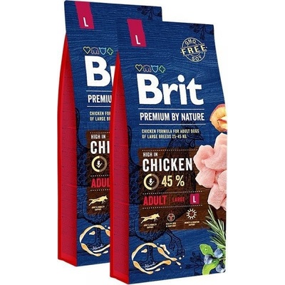Brit Premium by Nature Adult Large Breed Chicken 2 x 15 kg