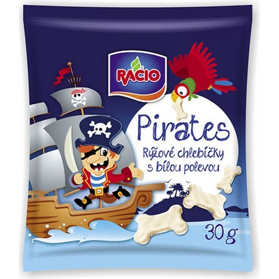 Racio pirates rýžové chlebíčky s bílou polevou 30 g – Hledejceny.cz
