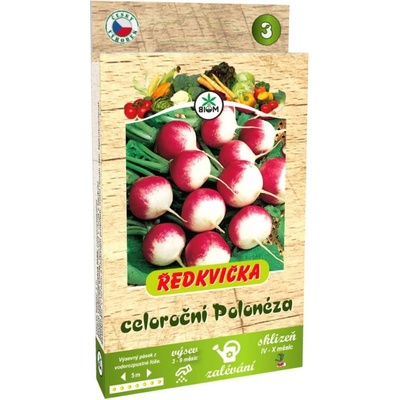 BIOM Výsevný pásik Redkvička celoročná Polonéza 5 m