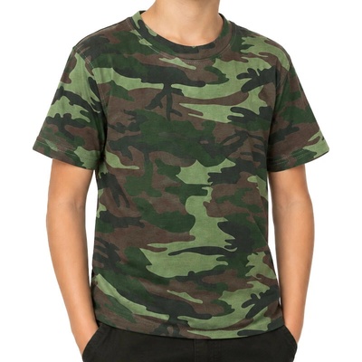 TifanTEX dětské maskáčové triko woodland