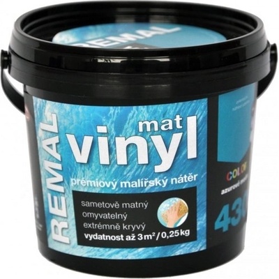 Barvy A Laky Hostivař Remal Vinyl Color mat, prémiová malířská barva, omyvatelná, 430 azurově modrá, 250 g