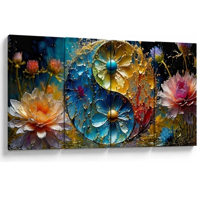 Obraz - Harmonie a rovnováha, Čtyřdílný 160x80 cm