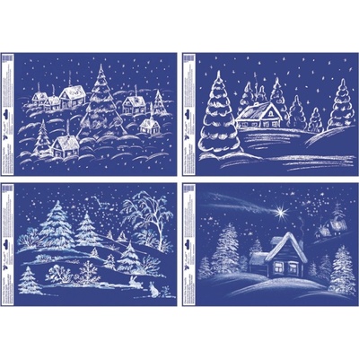 Anděl Přerov Okenní fólie česká zimní zasněžená krajina s glitry 35 x 50 cm – Hledejceny.cz